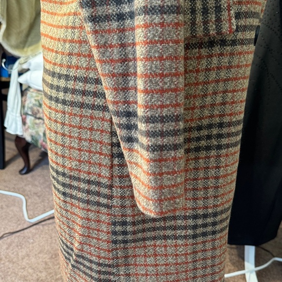 On Trend! Chartou Double-Breasted Plaid Pea Coat Like New Size M - Picture 5 of 8